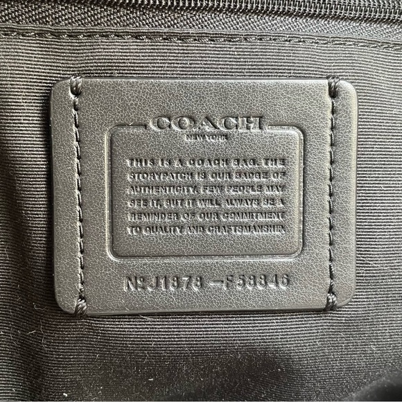 COACH Black Leather Zip City Tote - Picture 3 of 3